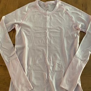 Lululemon light pink swiftly long sleeve size 8